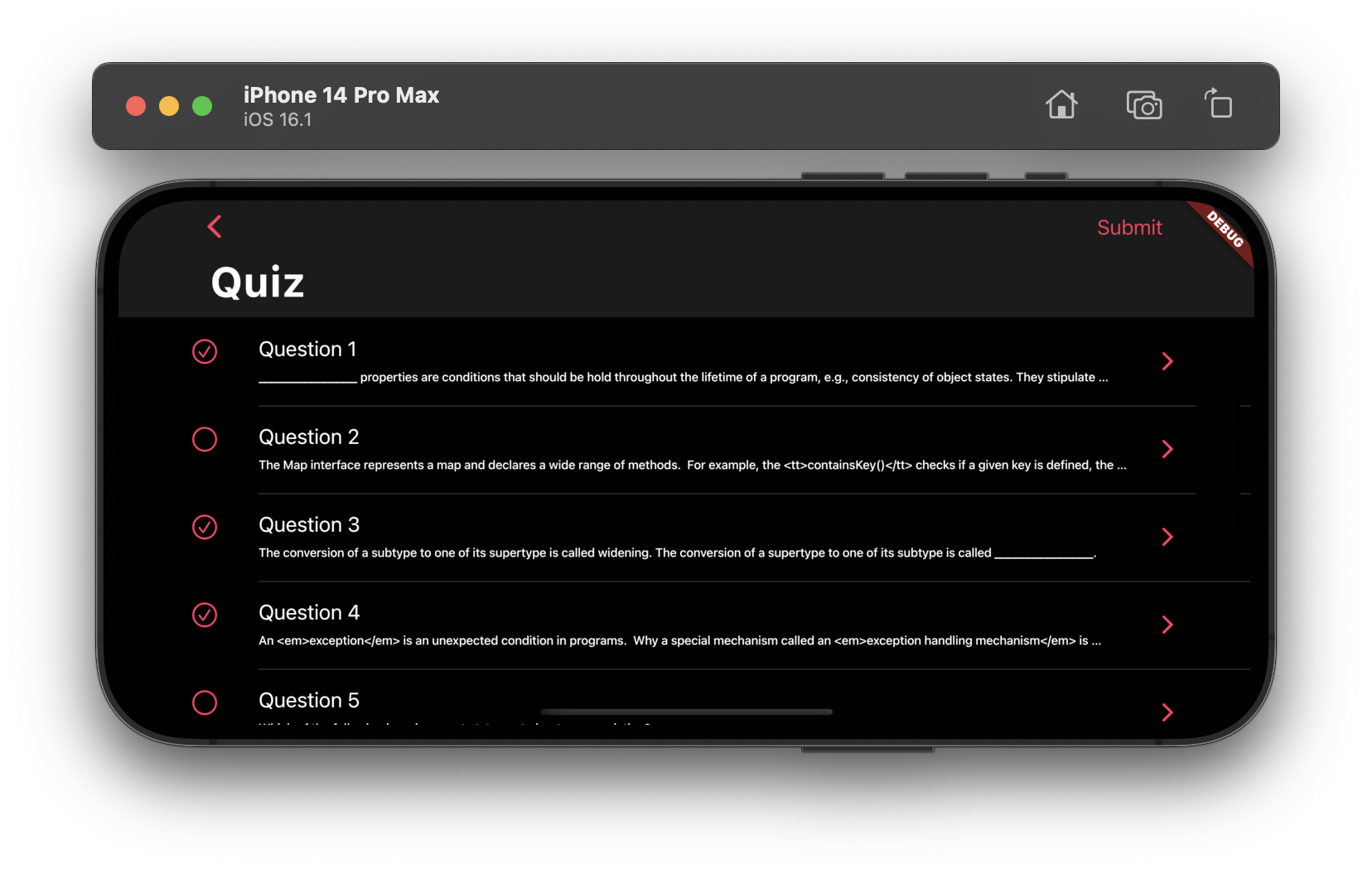 Quiz app